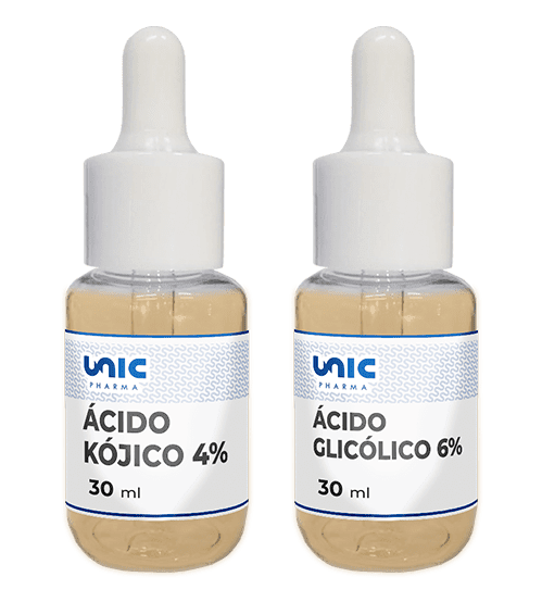 Ácido Kójico 4% mais Ácido Glicólico 6% - 30ml cada