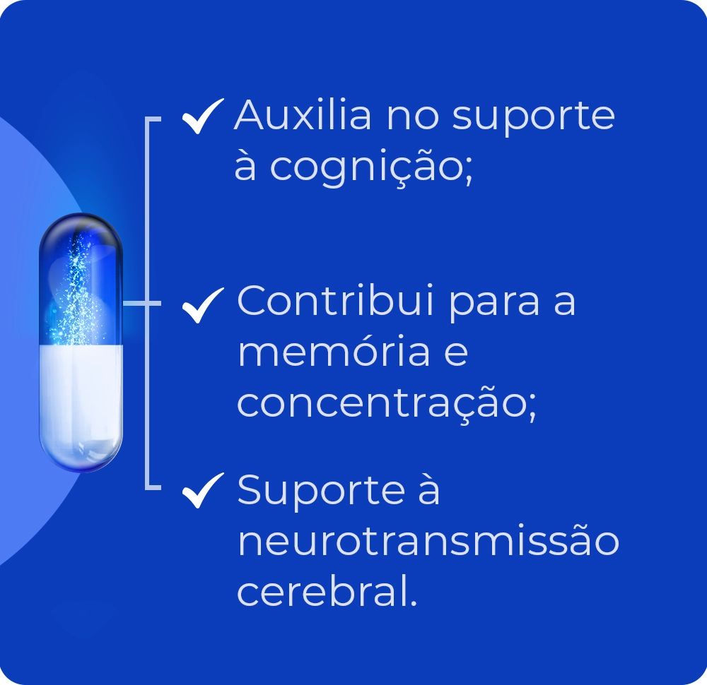 Ácido Glutâmico 500mg - Cognição e Memória 30caps Ácido Glutâmico 500mg - Cognição e Memória 30caps