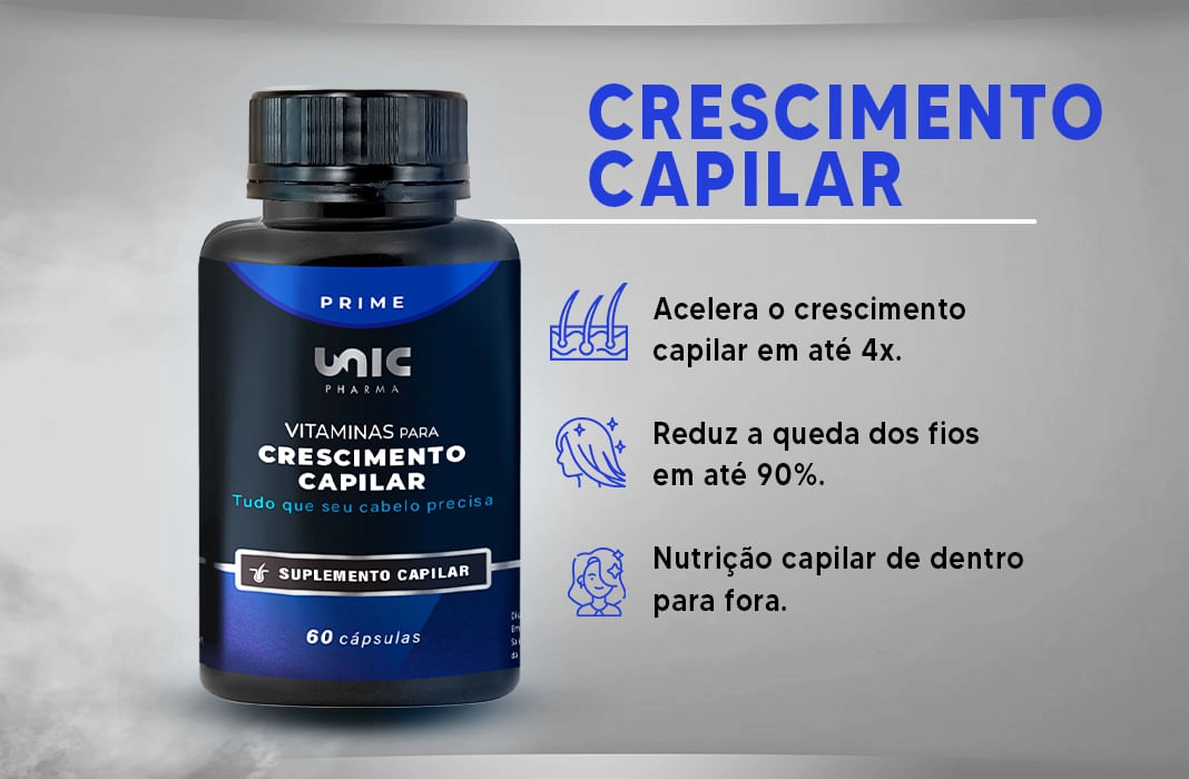 Vitaminas para Crescimento Capilar - 30cáps